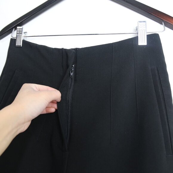 Zara Black Smart Carrot Cutter Tapered Trousers High Waisted Pants Size Medium - Picture 3 of 8
